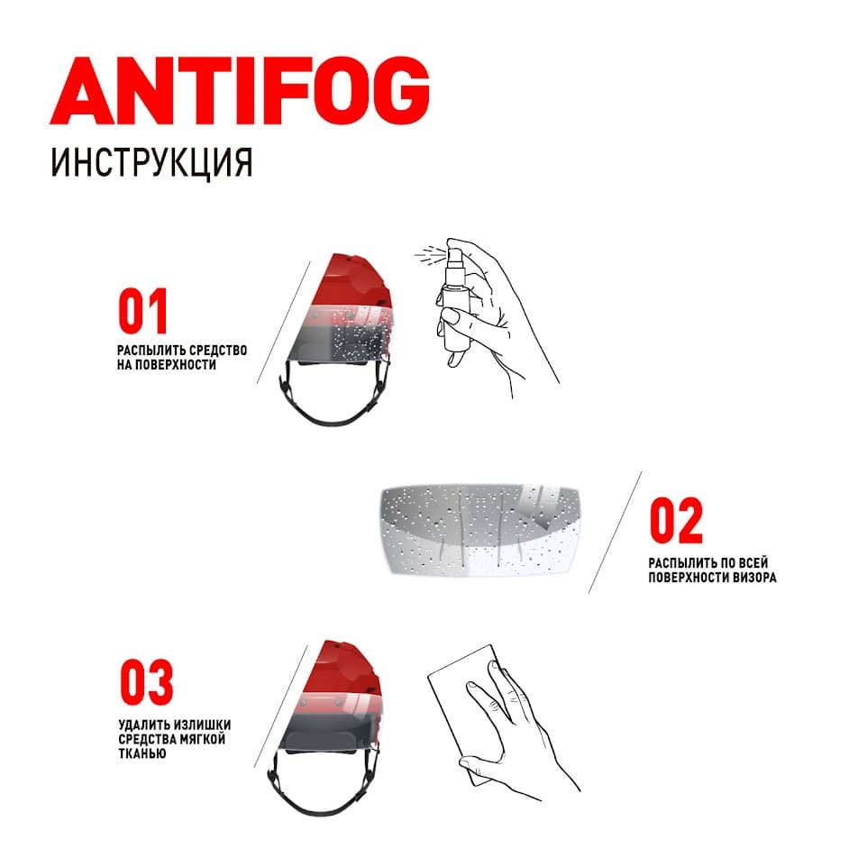 Antifog Schogen - антифог средство от запотевания визоров и масок хоккейных шлемов 100 мл - миниатюра 4