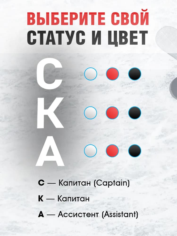 Хоккейная термонаклейка Буква C Капитан (Captain), 8х5,5 см, белая - миниатюра 7