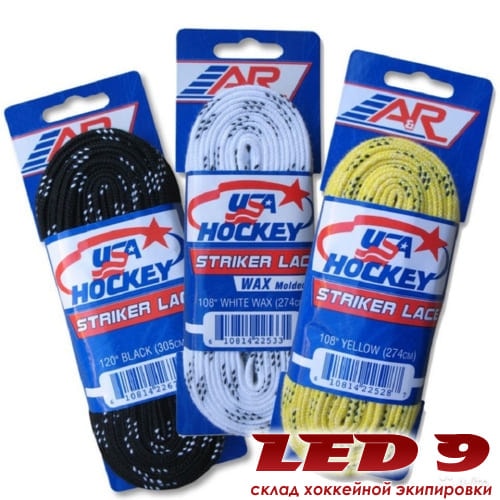 A&R Шнурки хоккейные с пропиткой USA Hockey Waxed 120"-305 - Изображение 1